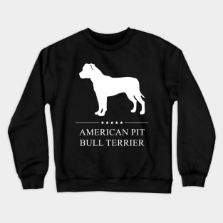 American Pit Bull Terrier Dog White Silhouette Crewneck Sweatshirt